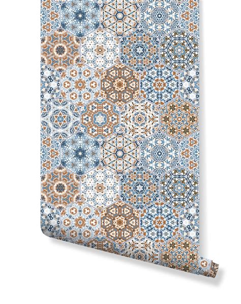 Peel and Stick Moroccan Wallpaper Temporary Oriental Pattern - Etsy