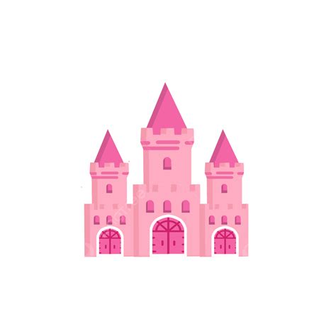 Pink Castle PNG Transparent, Cartoon Pink Castle Illustration, Cartoon Castle, Pink Castle ...