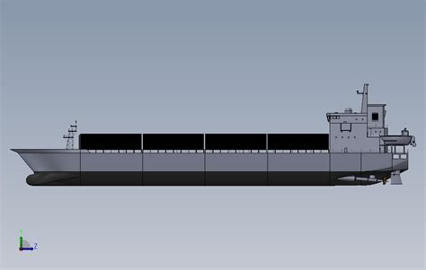 货轮模型_SOLIDWORKS 2012_模型图纸下载 – 懒石网