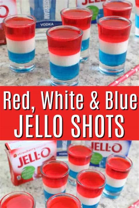 Layered Jello Shots for Fourth of July: Red, White and Blue