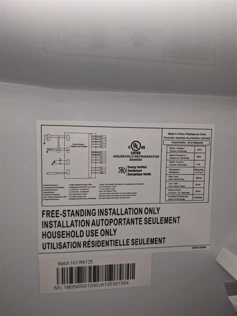 Hisense refrigerator RF210N6AHE Service manual and/or parts diagram needed!!! - Appliance ...