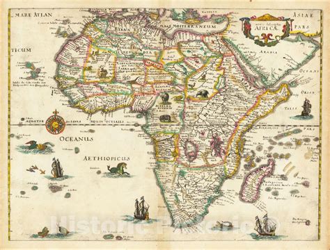 Ancient Map Of Africa 1662 | Printable Templates Free