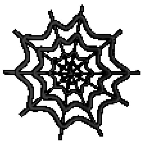 Free pixel art black dusty spiderweb halloween decorative ornament ...