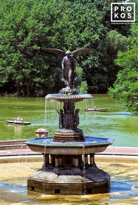 Bethesda Terrace Angel Fountain, Central Park I - Fine Art Photo by Andrew Prokos