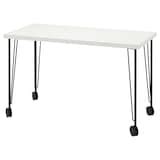 LAGKAPTEN / KRILLE desk, white/black, 120x60 cm (471/4x235/8") - IKEA