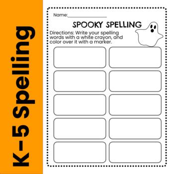 Spooky Spelling Halloween Center by Teaching Rainbow Allies | TPT