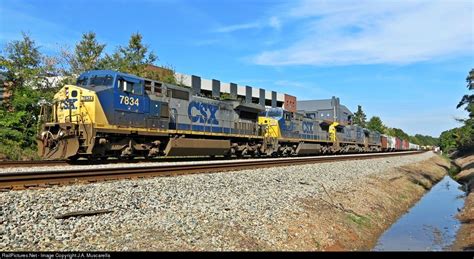 CSXT 7834 CSX Transportation (CSXT) GE C40-8W (Dash 8-40CW) at Columbia ...