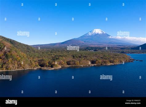 Mt. Fuji, Japan autumn afternoon at Motosu Lake Stock Photo - Alamy