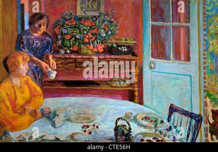 Pierre Bonnard, painting, Dining Room in The Country, 1913 Stock Photo ...