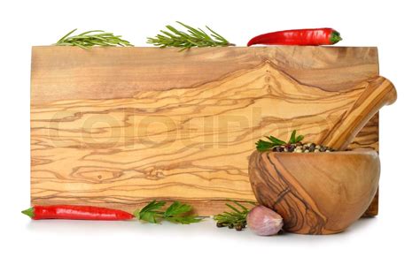 Board and spices | Stock image | Colourbox