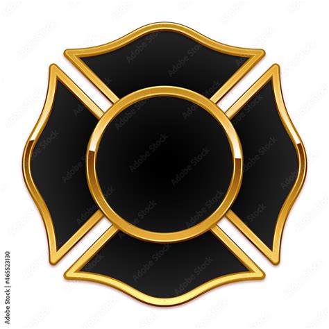 blank fire department logo base black and gold Stock Vector | Adobe Stock