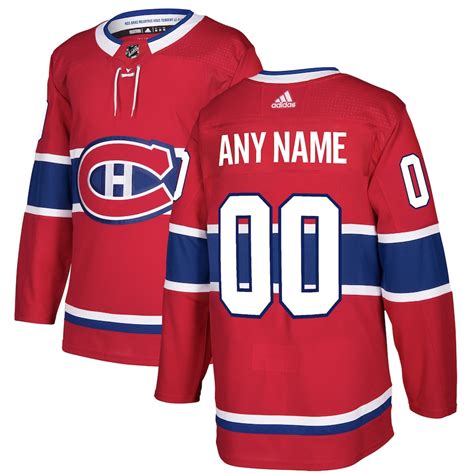 Men's Montreal Canadiens adidas Red Authentic Pro - Custom Jersey