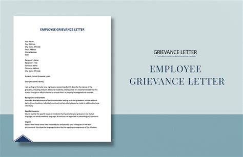Employee Grievance Letter in Word, Google Docs, Pages - Download | Template.net