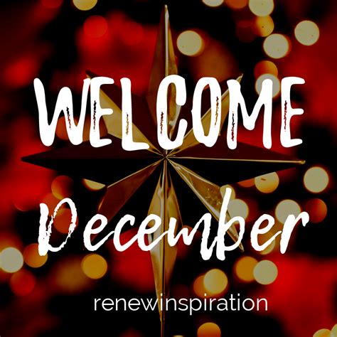 Welcome December – Renew Inspiration Mind Body Spirit