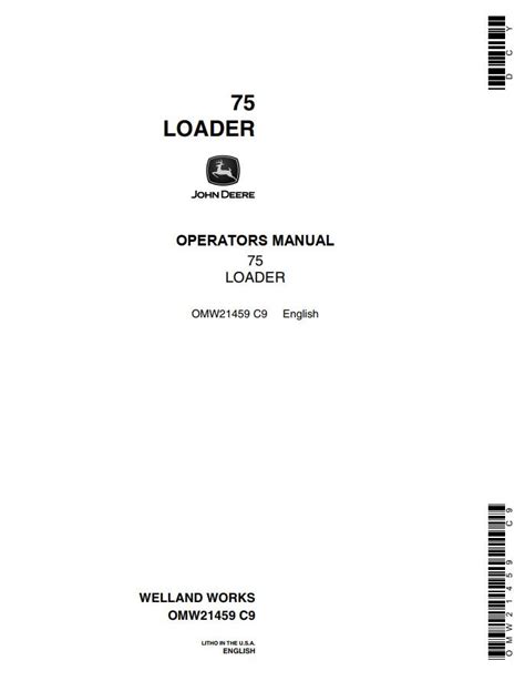 John Deere Operators Manual Loader 75