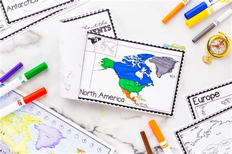 Printable World Map With Continents For Kids