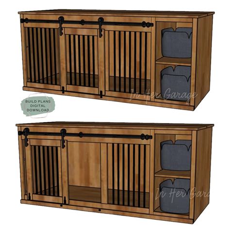 Dog Crate Furniture Plans Dog Kennel Furniture Plans Dog - Etsy