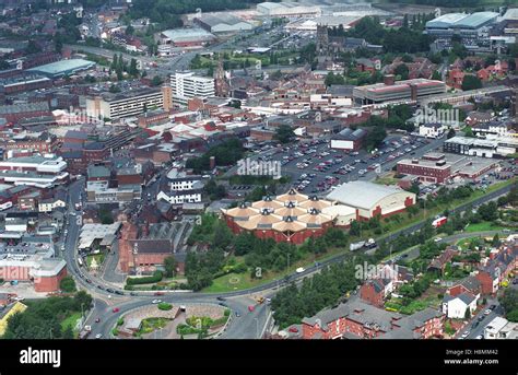 Aerial view of Kidderminster Town Centre UK Stock Photo, Royalty Free ...