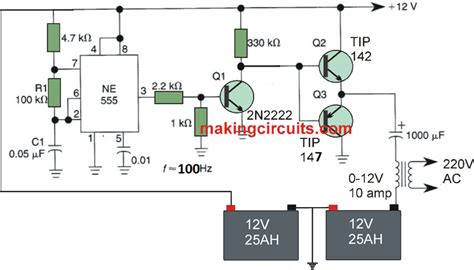 IC 555 Inverter Circuits