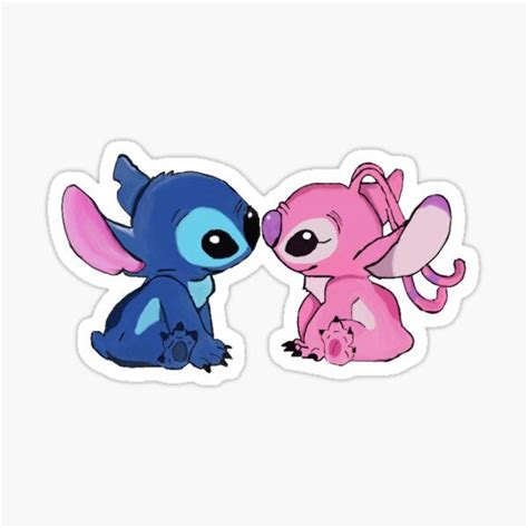 valentines day: stitch + angel Sticker by anm0l | Stitch and angel, Angel lilo and stitch, Lilo ...