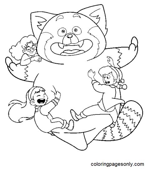 Turning Red Disney Pixar Coloring Page - Free Printable Coloring Pages