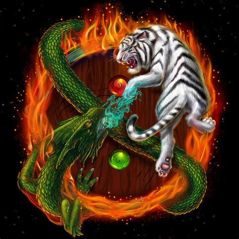 Tiger vs. Dragon by artforgame on DeviantArt