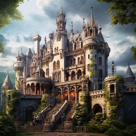 Premium AI Image | Gothic castle facade