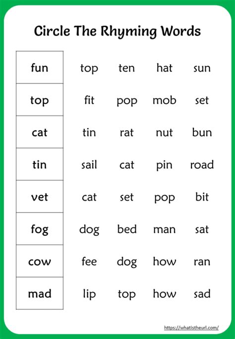 Rhyming Words Worksheet for 2nd Grade - Your Home Teacher | Rhyming ...