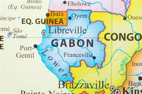 Libreville, Gabon. Political Map Stock Photo - Image of point, city ...