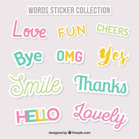 Word Stickers Images - Free Download on Freepik