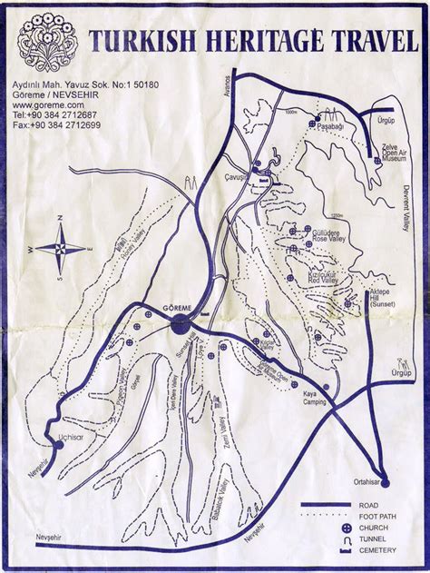 Goreme & Vicinity Trail Map | Map pictures, Trail maps, Map