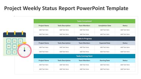 Project Weekly Status Report PowerPoint Template | PPT Templates