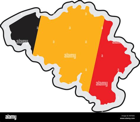 Map of Belgium with its flag Stock Vector Image & Art - Alamy