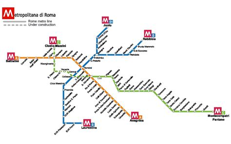 Metro Map Of Rome Italy - Spring Solstice 2024