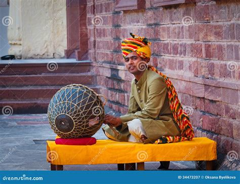 Indian Musician Playing Musical Instruments Editorial Photography ...