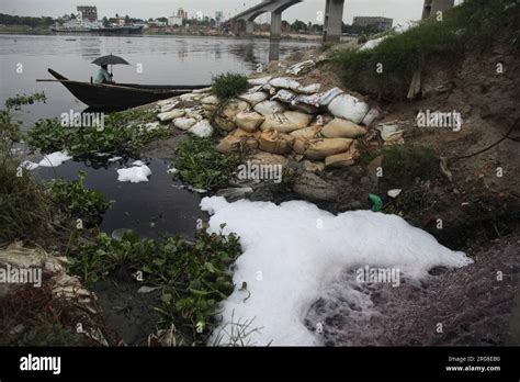 River pollution05-05-2023 dhaka bangladesh shitalakshya river is ...