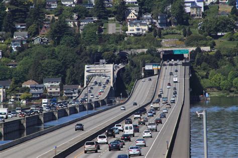 I-90 floating bridges from Mercer Island | SounderBruce | Flickr