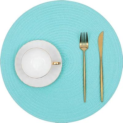 Amazon.com: Utalek Round Placemats for Dining Table Set of 4, Hollow Out Easy to Clean Table ...