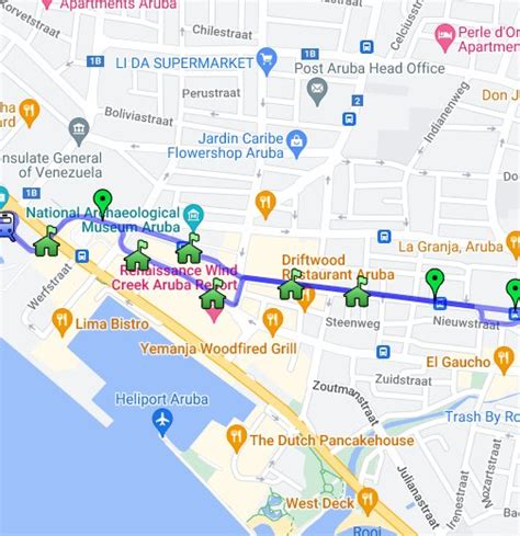 Aruba Public Bus Route Map