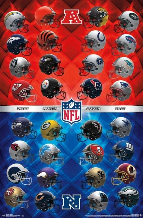 Nfl - Helmets Laminated Poster Print (22 x 34) - Walmart.com - Walmart.com