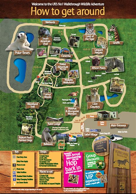 yorkshire wildlife park map | Wildlife park, Days out in yorkshire, Wildlife adventure