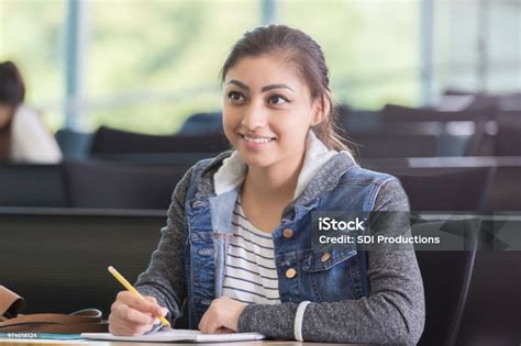 Independent College Student Taking Notes Stock Photo - Download Image ...