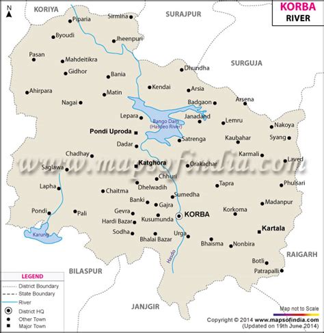 Korba River Map