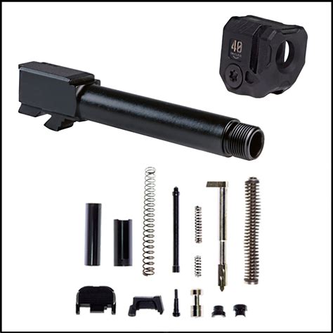 Barrel Bundle: Glock 19 Compatible Threaded Barrel + Strike Industries Threaded Barrel Comp + JE ...