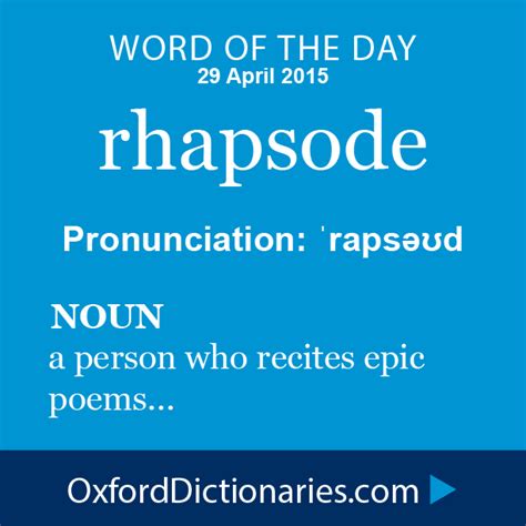 rhapsode - definition of rhapsode in English from the Oxford dictionary ...