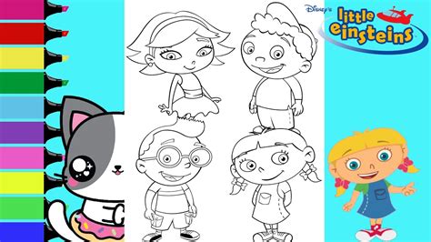 Little Einsteins Coloring Book Compilation Annie June Leo and Quincy Coloring Book Pages - YouTube