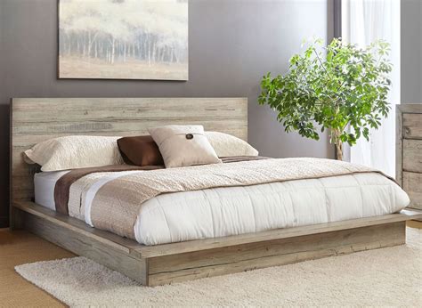 This is a BEAUTIFUL bedroom. White-Washed Modern Rustic King Platform Bed - Renewal | Rustic ...
