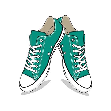 Premium Vector | Shoes_converse shoe low chuck taylor's vector image ...