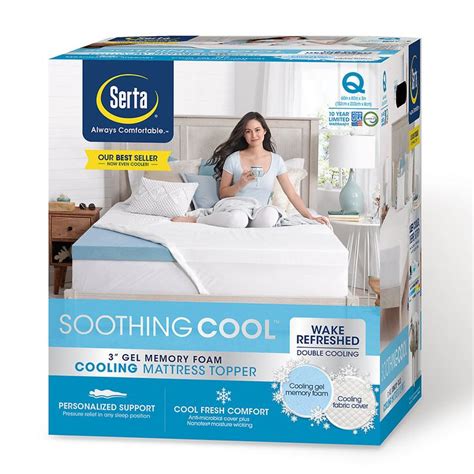 Serta® Soothing Cool® 3-Inch Gel Memory Foam Mattress Topper | Foam ...