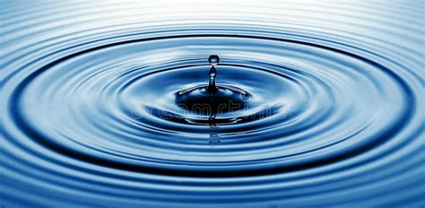 Water drip. Ping or water ripples in a pond. waves of rippling water ...